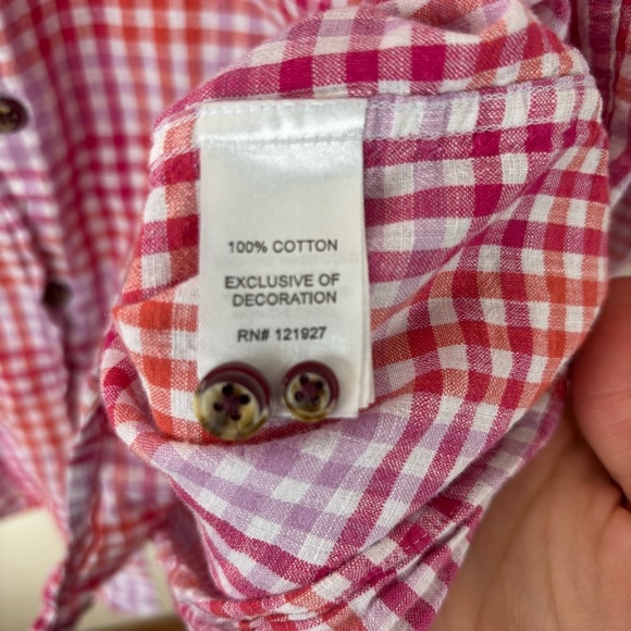 Johnnie O Shula Button Down Long Sleeve Shirt In Nantucket Gingham Men’s Sz XL - Picture 5 of 7